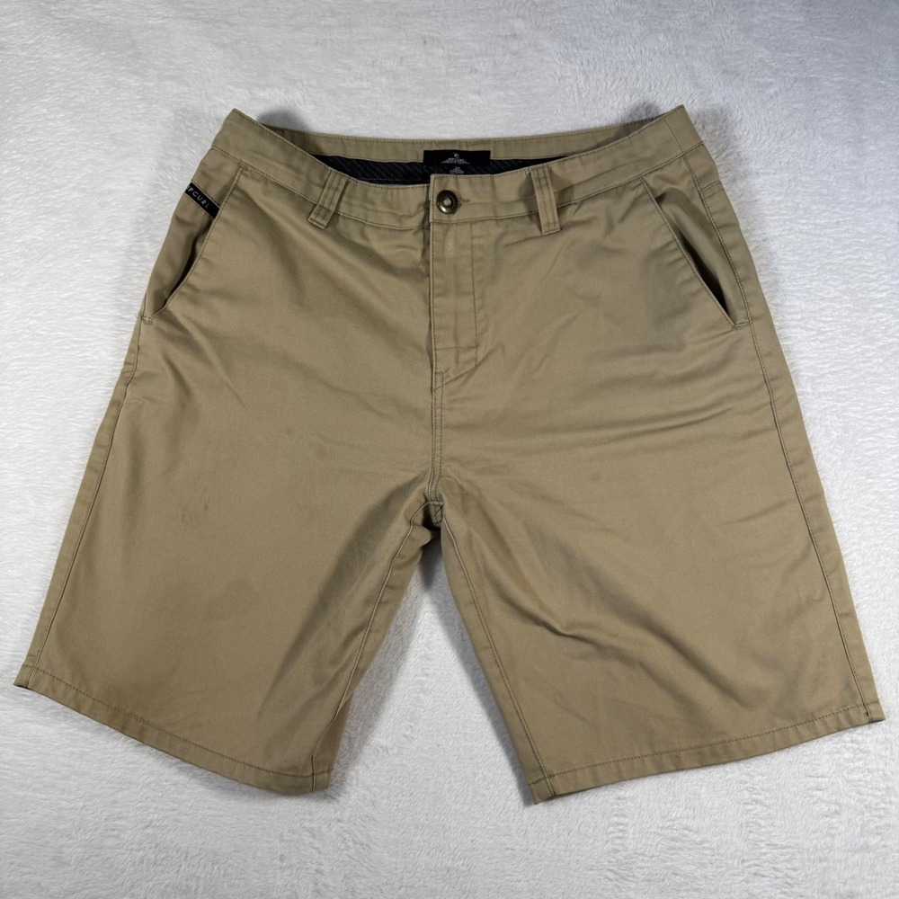 Rip Curl Chino Walk Shorts Mens 34 Khaki Excellent Twill Standard Fit CWACN7